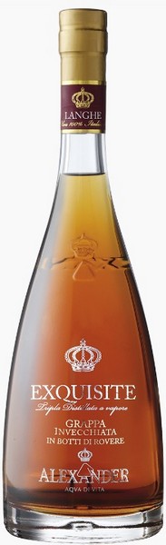 Diamante Decanter con Grappa Amarone Of e bicchieri